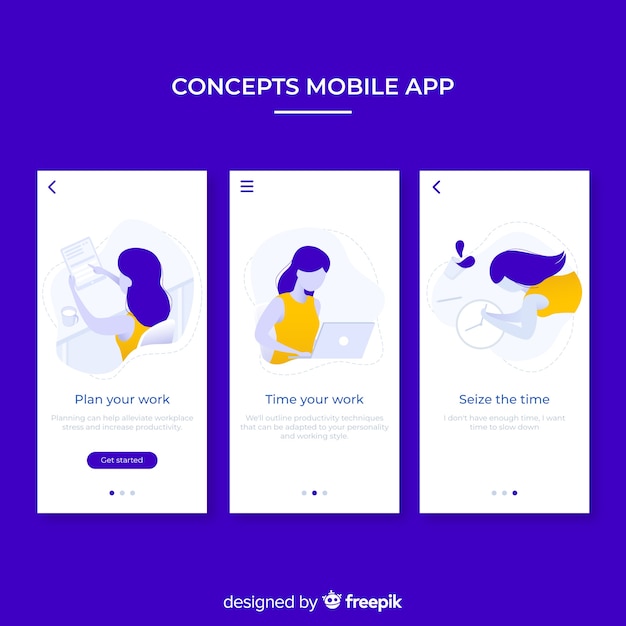 Free vector mobile app concept