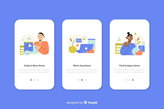 Free vector mobile app concept