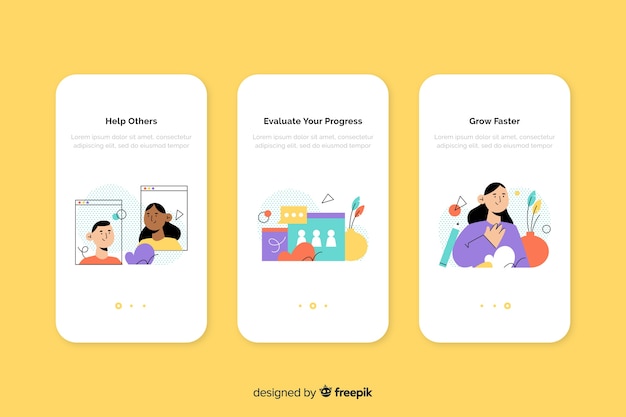 Free vector mobile app concept