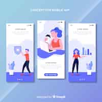 Free vector mobile app concept