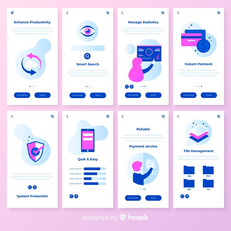 Free Vector mobile app concept