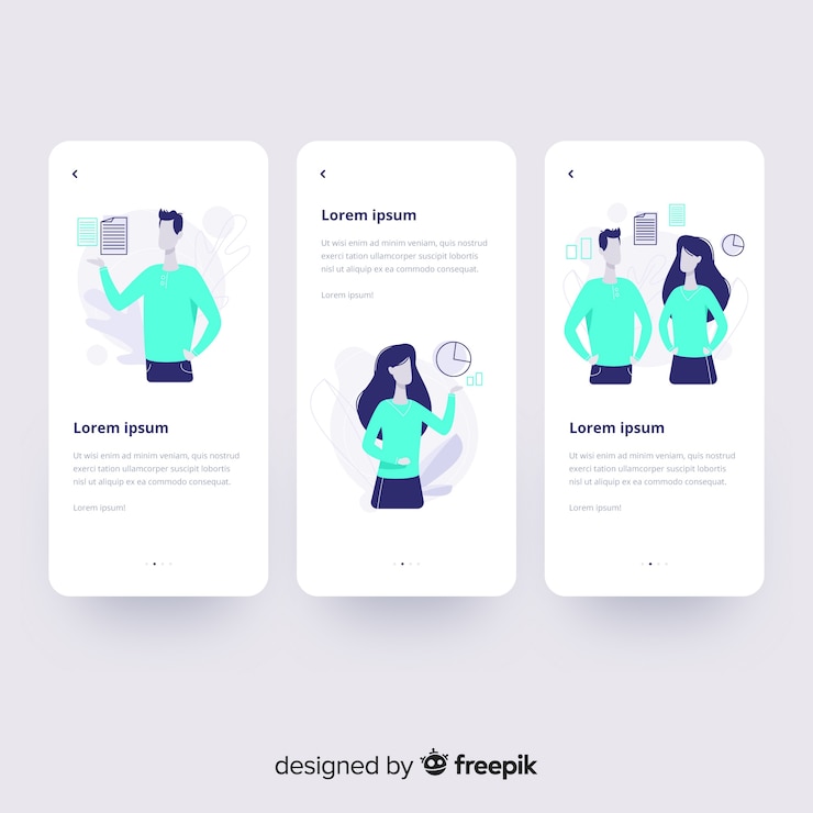 Free Vector mobile app concept