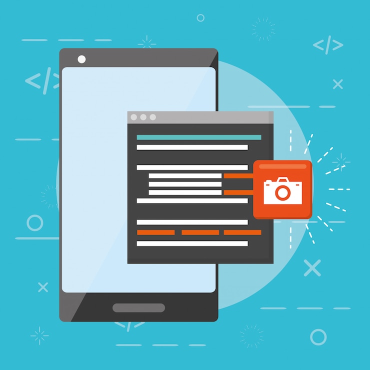 Free Vector mobile app development