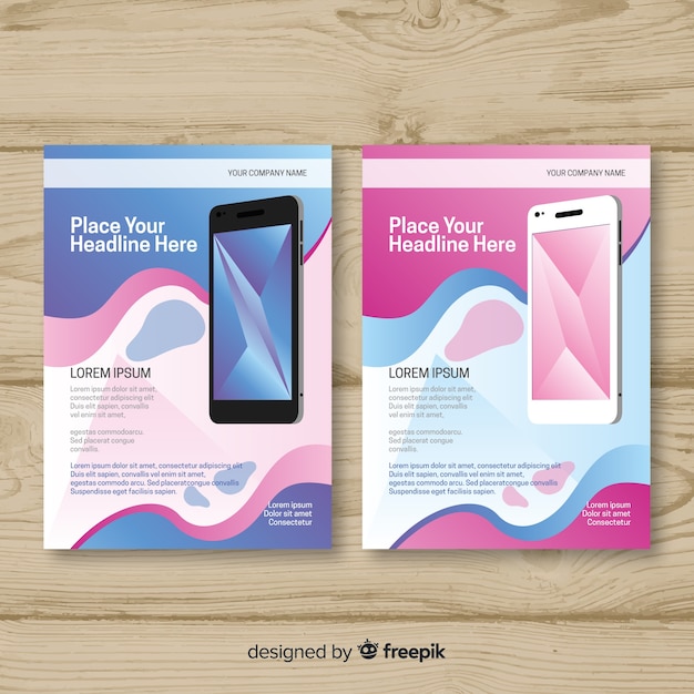 Mobile app flyer template