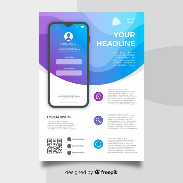 Mobile App Flyer Images Free Vectors Stock Photos Psd