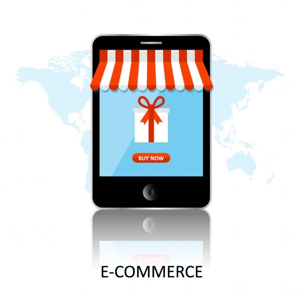 Vettore gratuito ecommerce illustrazione