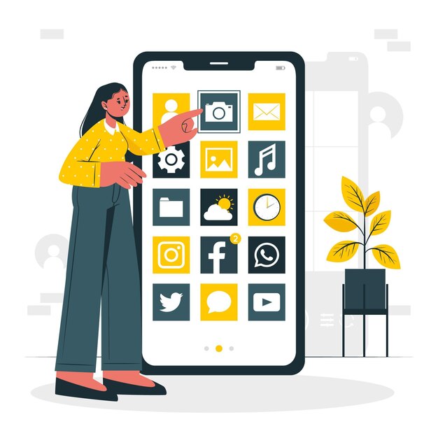 Mobile apps concept illustration