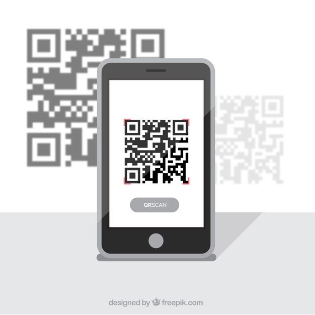 Mobile background with qr code