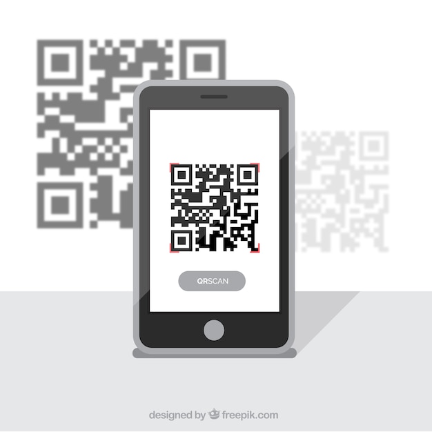 Mobile background with qr code