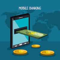 Free vector mobile banking