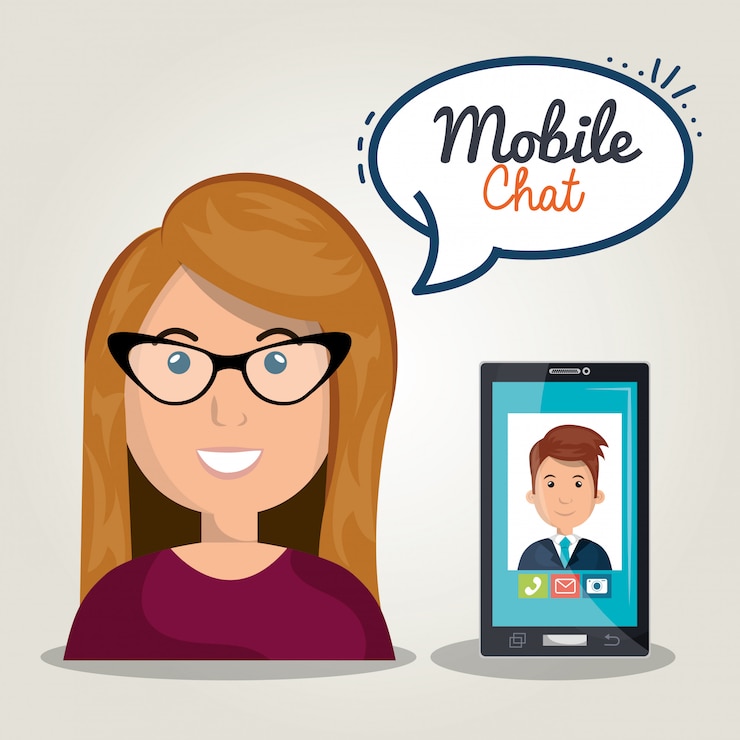 Free Vector mobile chat  