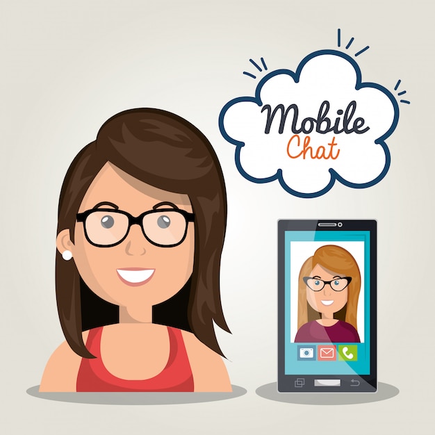 Free vector mobile chat