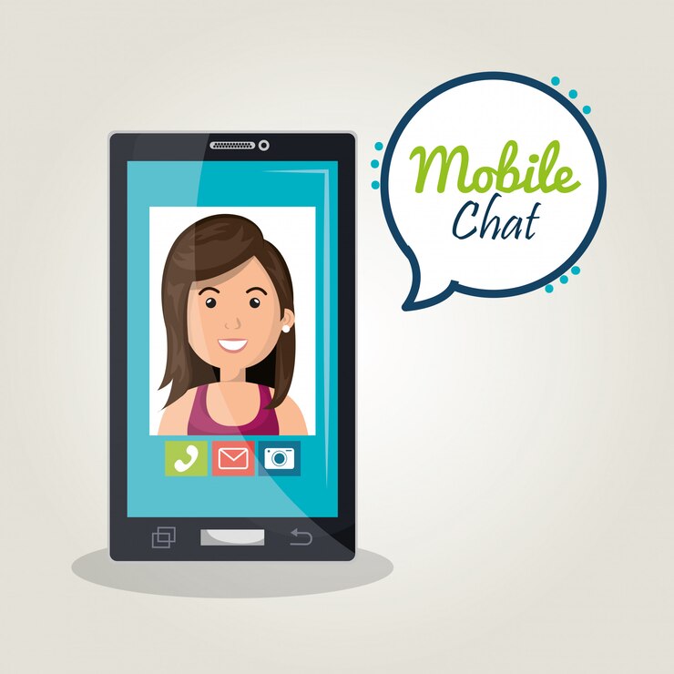 Free Vector mobile chat  