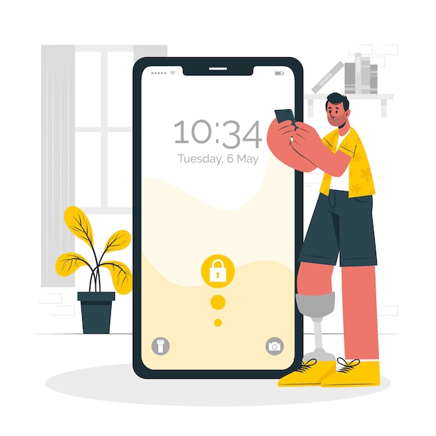 Free vector mobile concept illustration