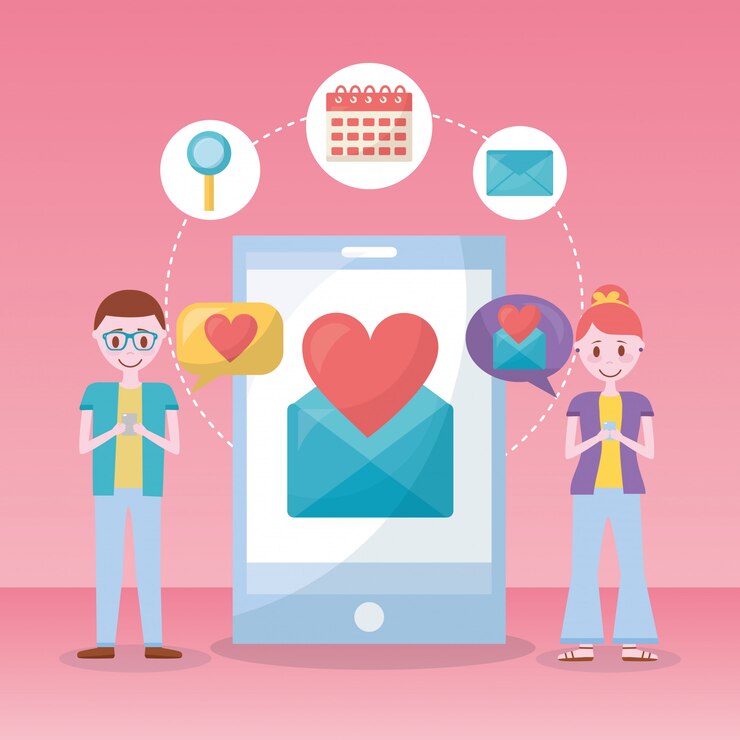 Free Vector mobile love related