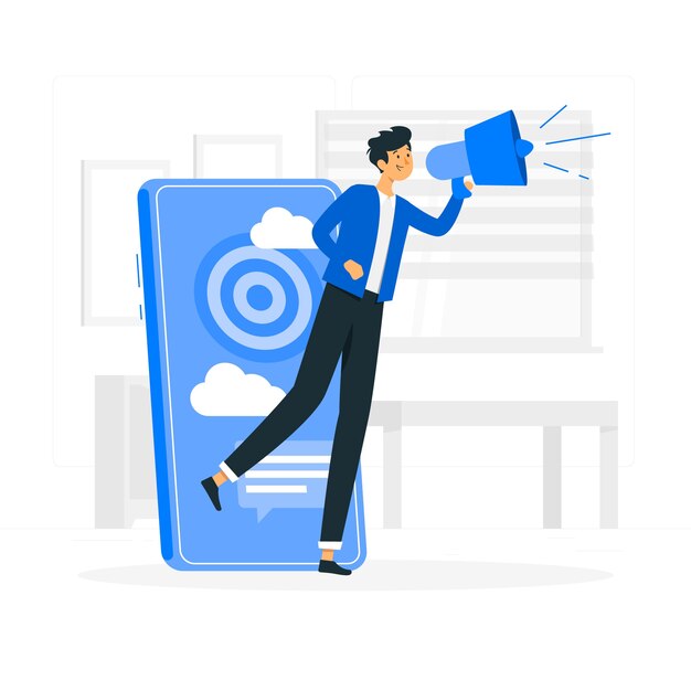 Mobile marketing concept illustration