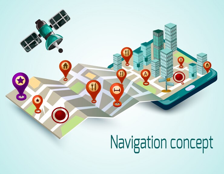 Free Vector mobile navigation concept