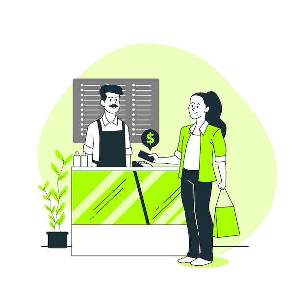 Free vector mobile payments concept illustration