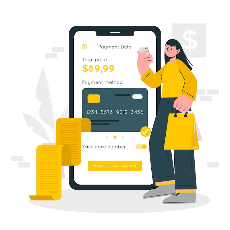 Free Vector mobile payments concept illustration
