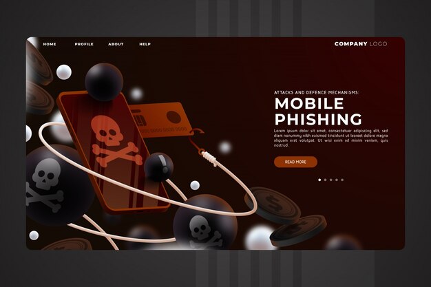 Mobile phishing landing page template