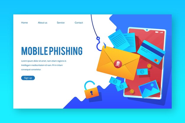 Mobile phishing landing page