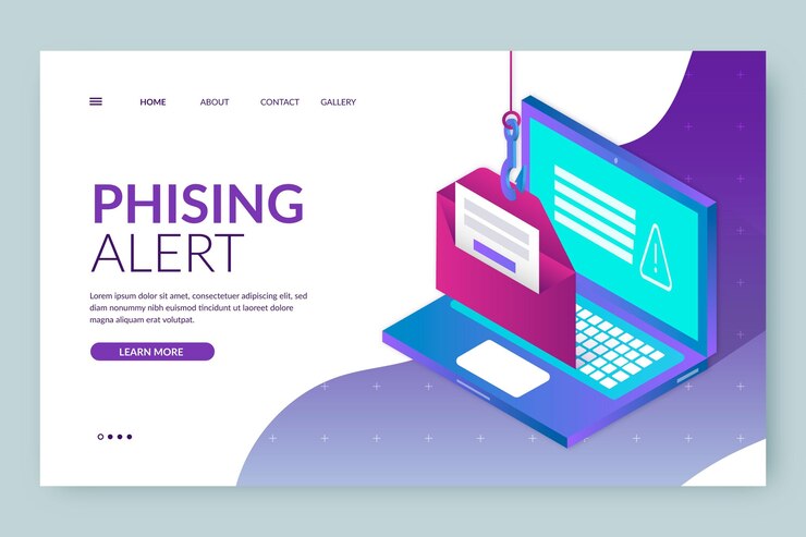 Free Vector mobile phishing landing page