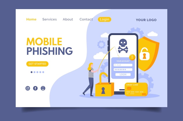 Mobile phishing landing page