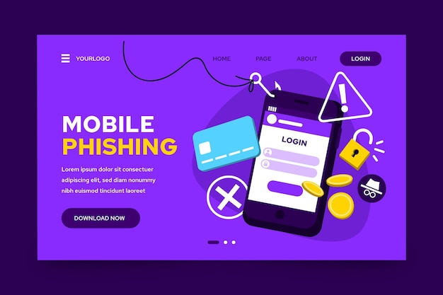 Mobile phishing landing page