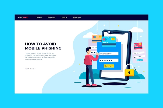 Mobile phishing landing page