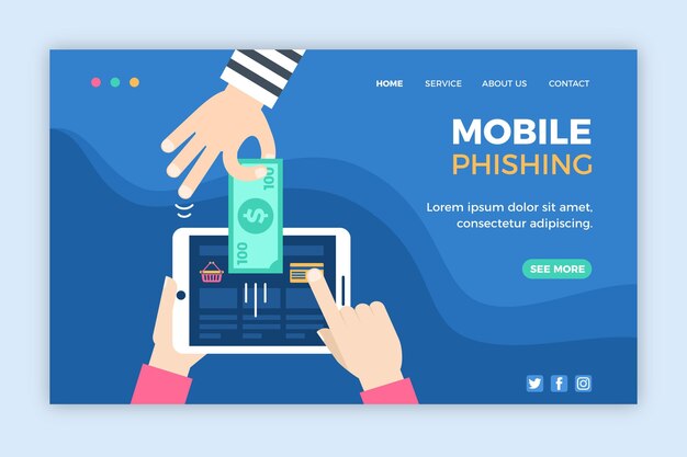 Mobile phishing web template