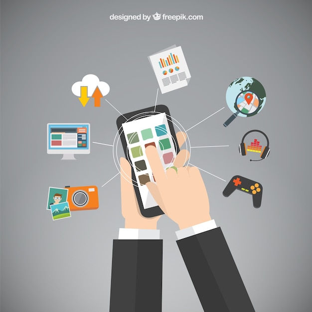 Free vector mobile phone apps