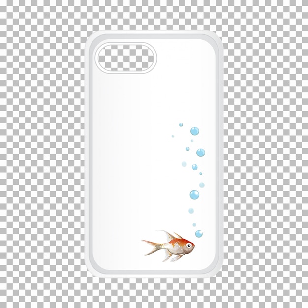 Free vector mobile phone case with fish