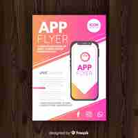 Free vector mobile phone flyer template