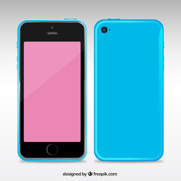 Мобильный телефон с синим случае
