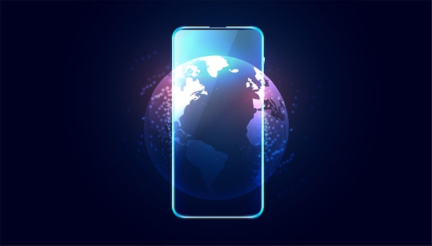 Mobile phone with earth display design