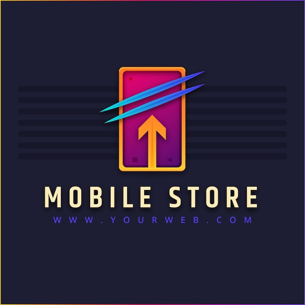 Free vector mobile store logo design