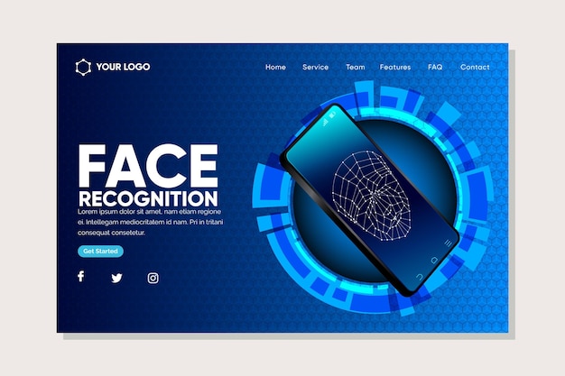 Mobile tech landing page template