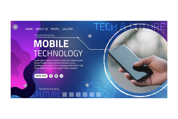 Mobile tech landing page