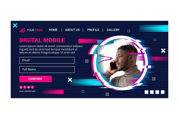 Mobile tech web template