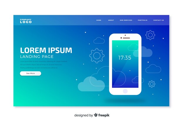 Mobile technology landing page