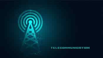 Free vector mobile telecommunicatidigital tower background