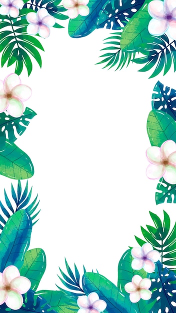 Free vector mobile wallpaper with tropical flowers