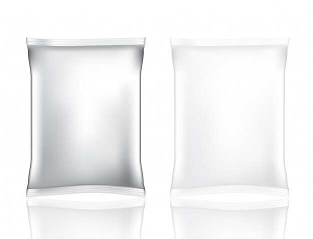 Download White sachet mockup against white background PSD file | Free Download