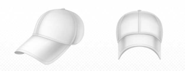 空白の白い野球帽のモックアップ