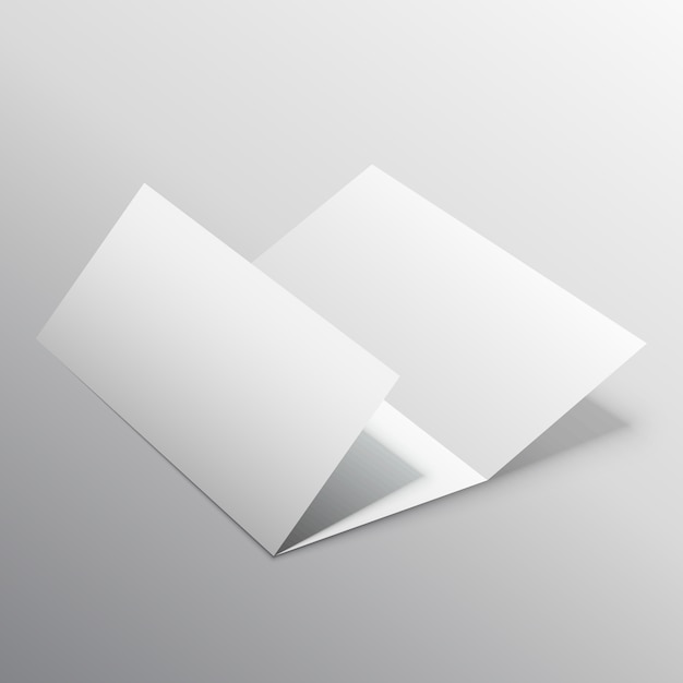 ベクトルつ折り3Dモックアップデザイン
