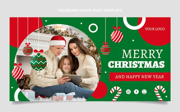 Modèle de message de Noël sur les réseaux sociaux