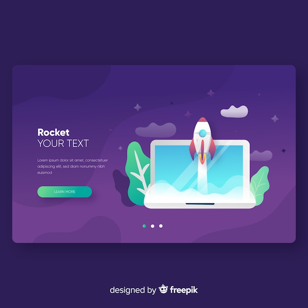 Free vector moderm landing page template