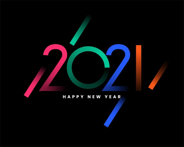 Modern 2021 happy new year stylish background design