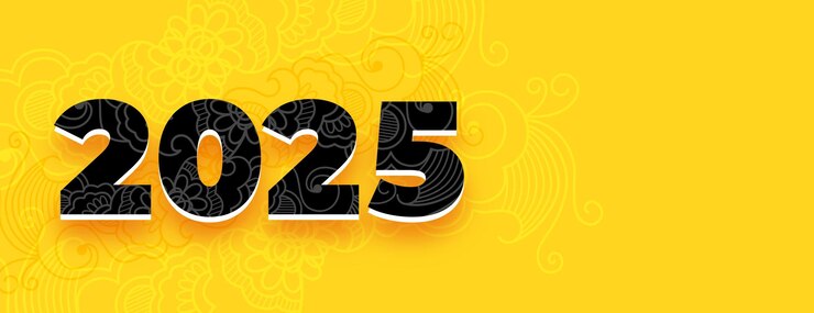 मुफ़्त वेक्टर modern 2025 new year invitation wallpaper with copy space