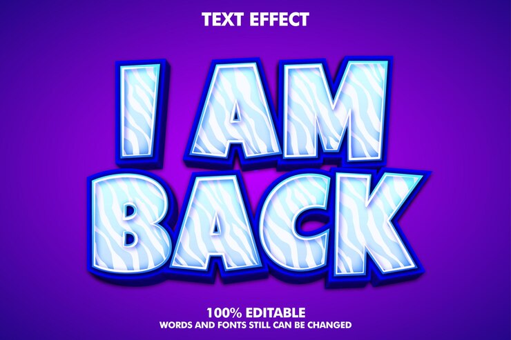 Free Vector modern 3d cartoon text effect